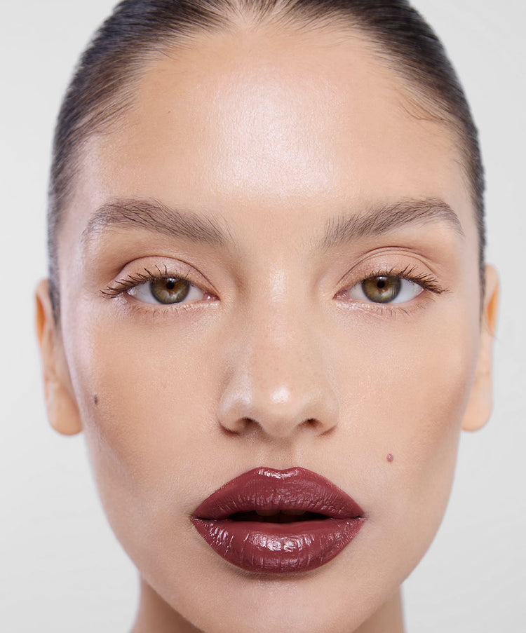 Barbara wears shade Mulberry